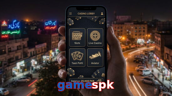 Main screen of Gamespk app page for PK players